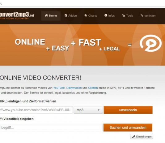 Convert2mp3 – Videos konvertieren und downloaden Quelle: www.convert2mp3.net
